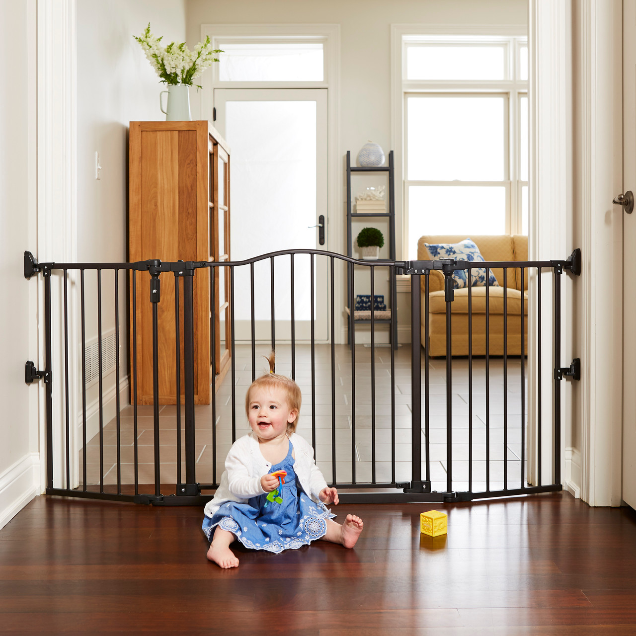 Toddleroo by North States Gathered Home Baby Gate - Matte Bronze -  38.3-72 Wide