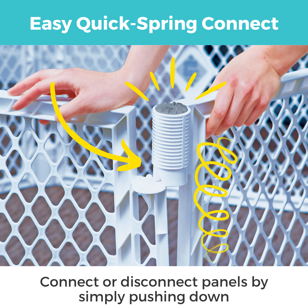 Toddleroo by North States Superyard® Two-Panel Gray Door Extension