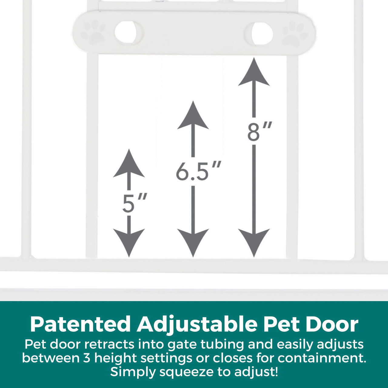 North States MyPet Wide Walk Thru EasyPass Pet Gate® with Auto