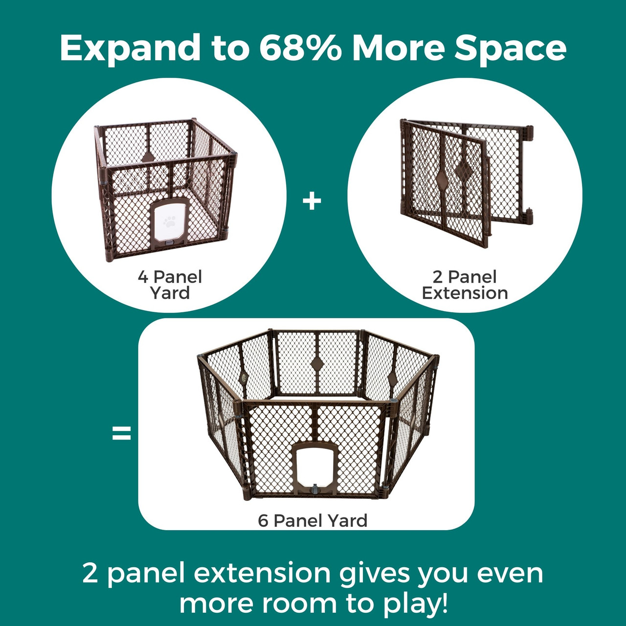 North States MyPet Petyard Passage®/Stages Brown Two-Panel North States MyPet Petyard Passage®/Stages Brown Two-Panel