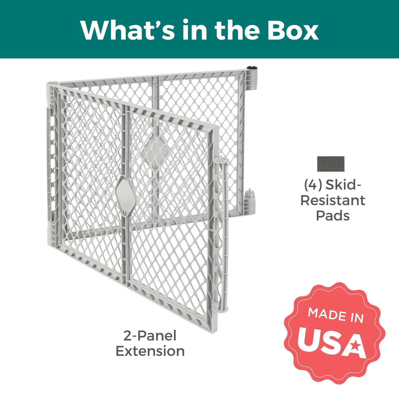 North States MyPet Petyard Two-Panel Gray Extension - North States