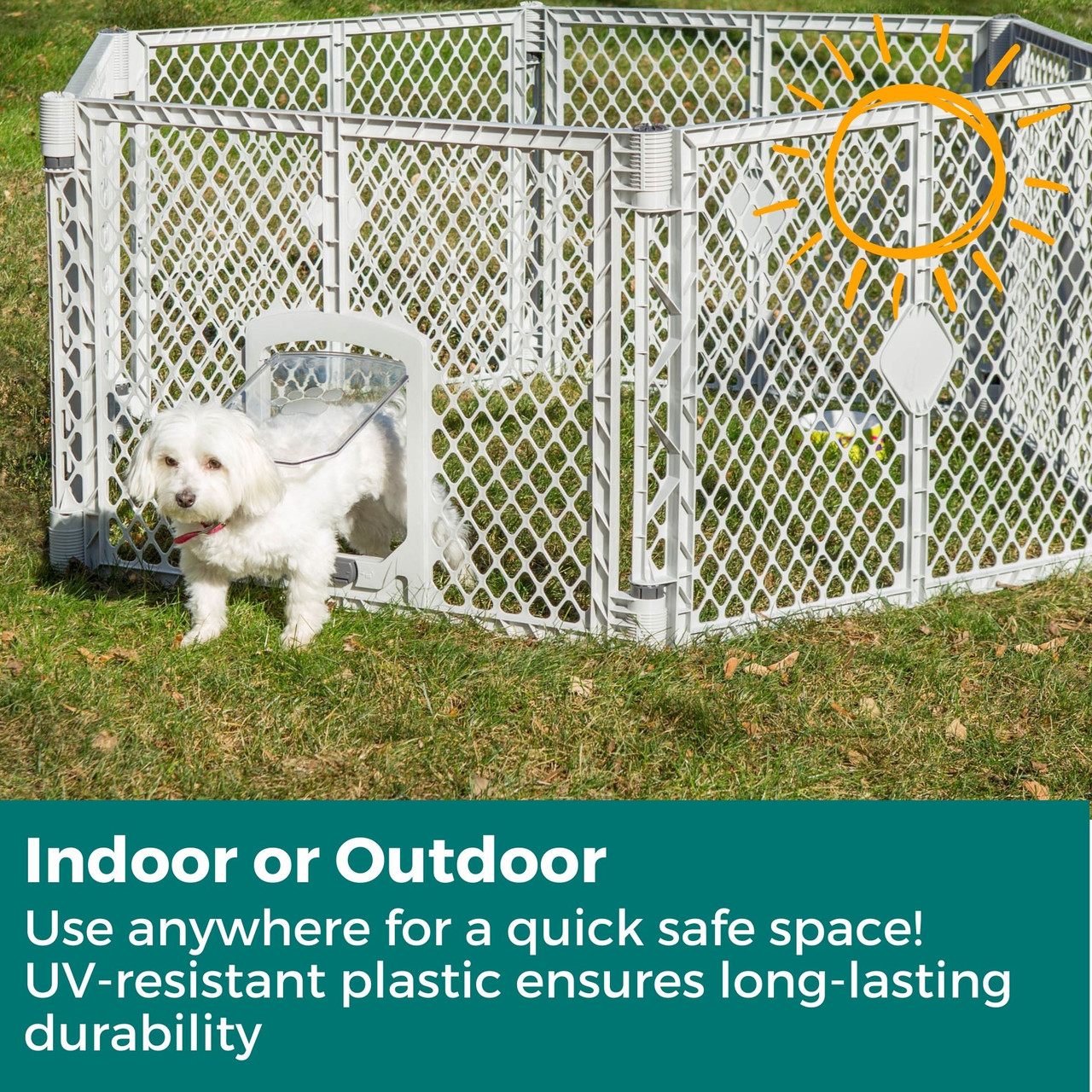 North States MyPet Petyard Two-Panel Gray Extension - North States