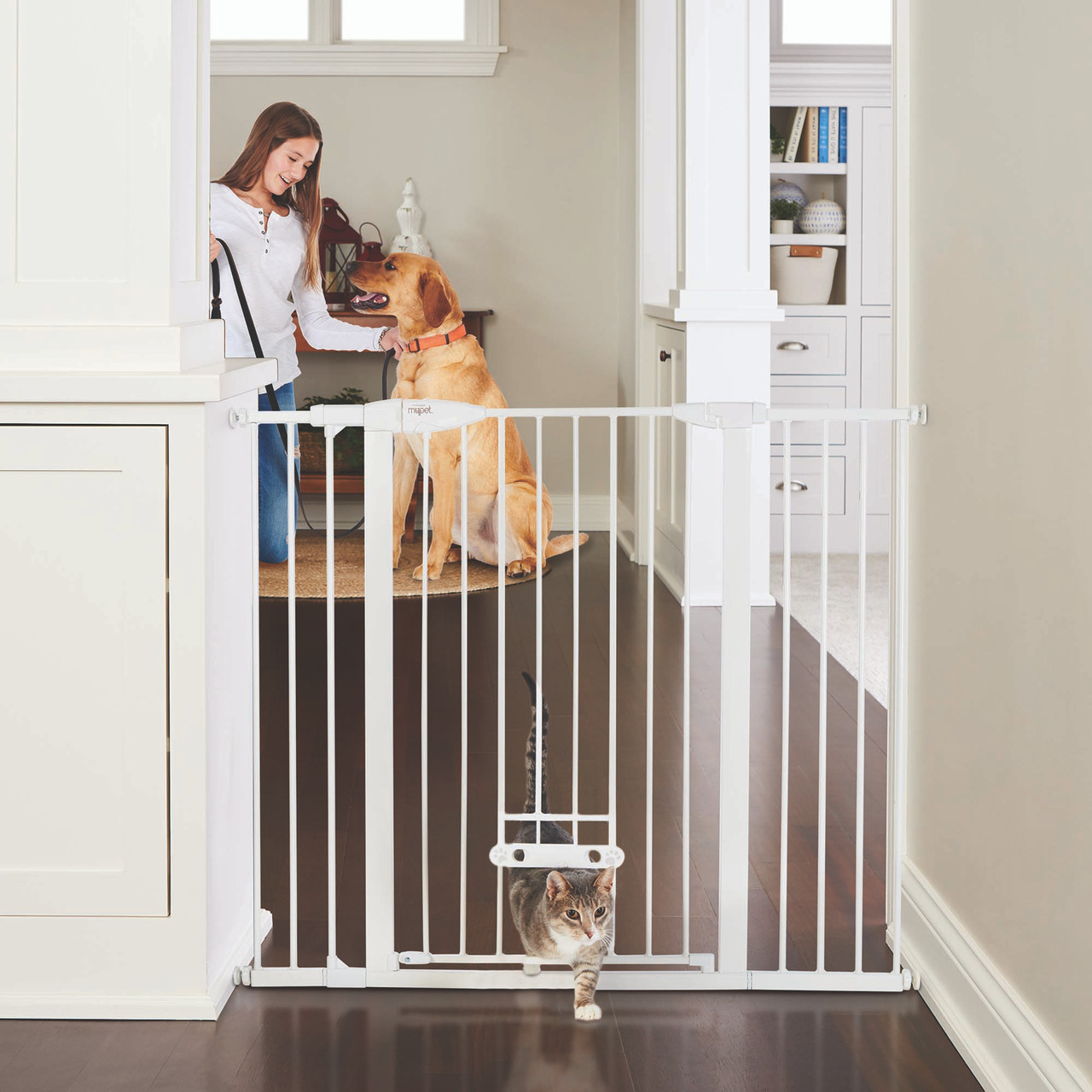 North States MyPet Extra Tall & Wide Walk Thru EasyPass Pet Gate®