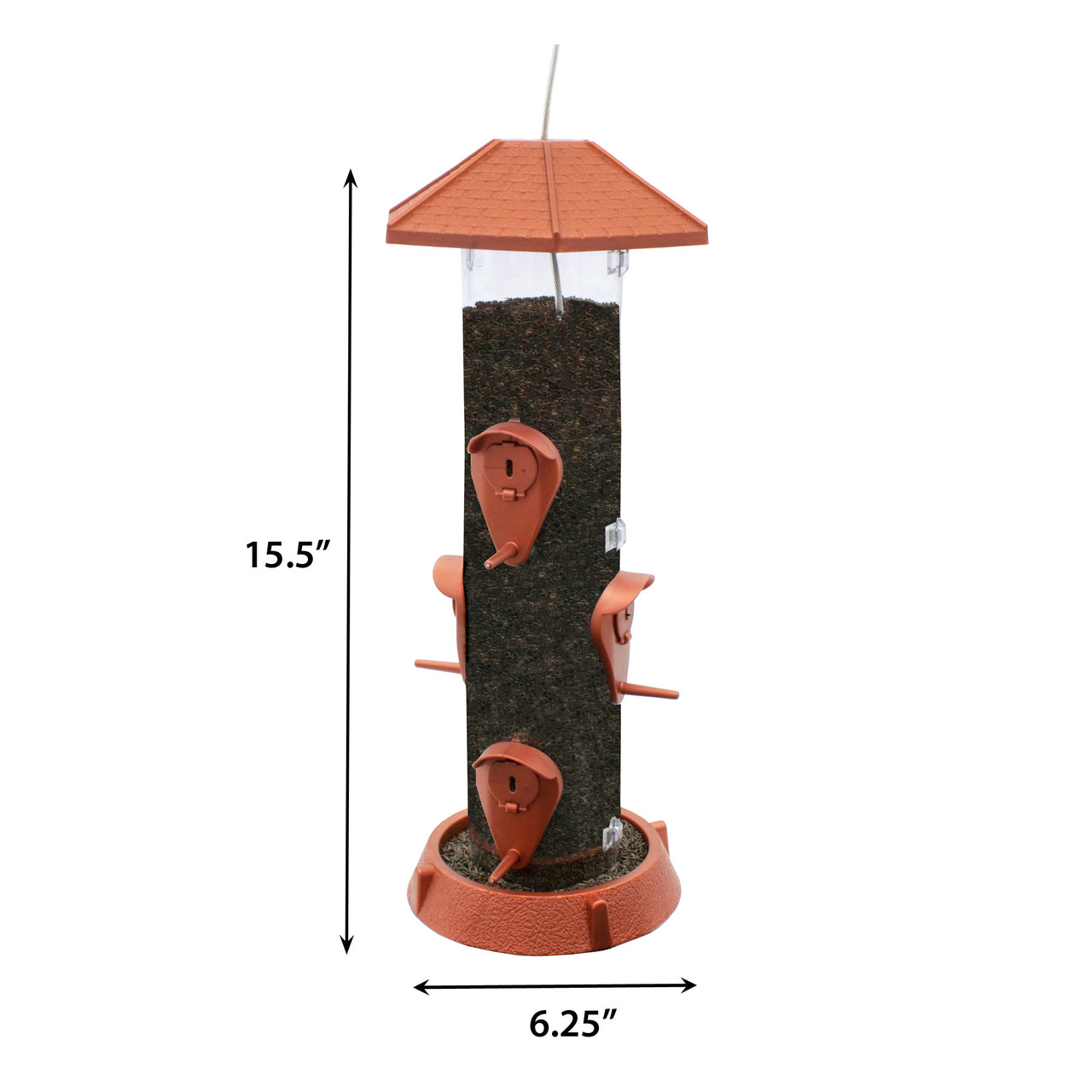 North States Village Collection – Mangiatoia Per Uccelli General Store – Capacità 2,9 Kg – Design Vintage Rosso – Da Appendere O A Palo – Made In USA - 2