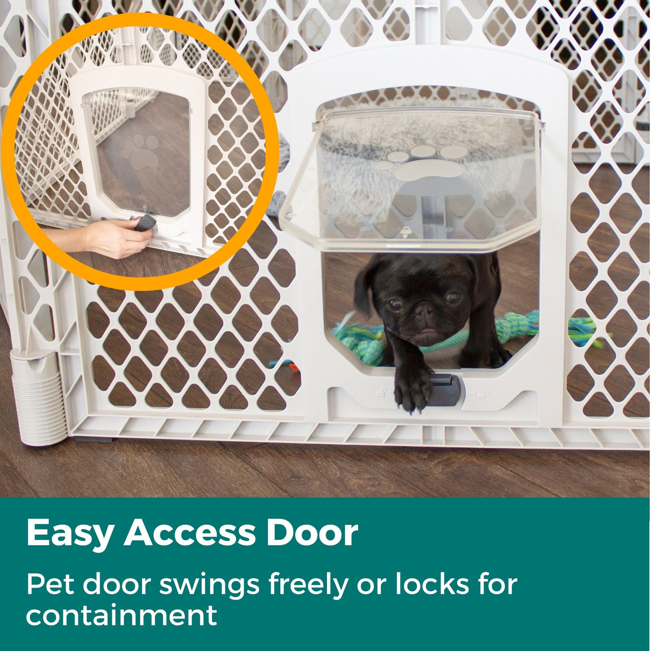 North States MyPet Petyard Two-Panel Gray Small Door Extension