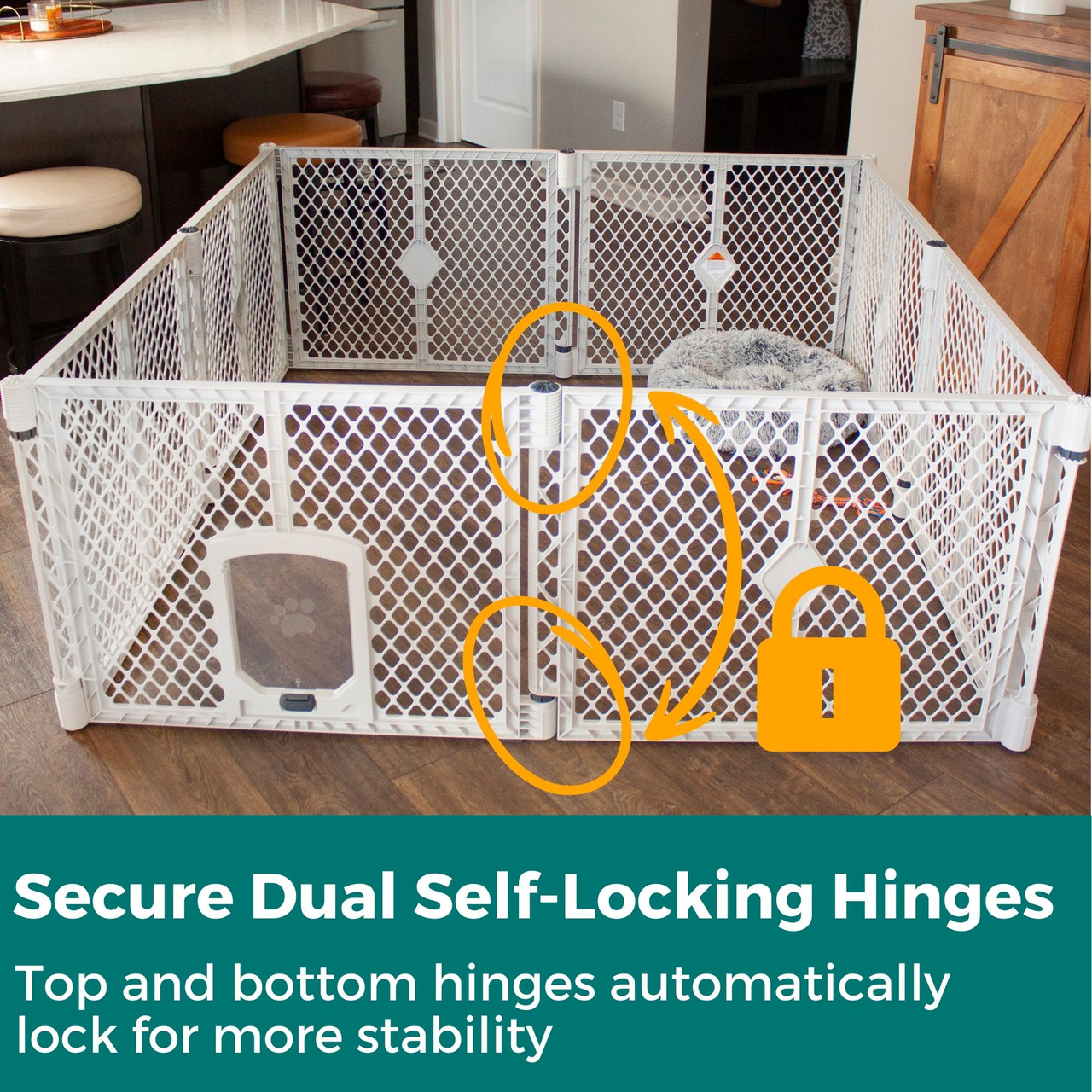 North States MyPet Petyard Two-Panel Gray Small Door Extension