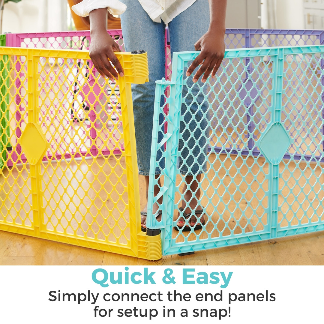Play Pen Rainbow Baby Gate Baby Playpen With Mat And Pull Rings