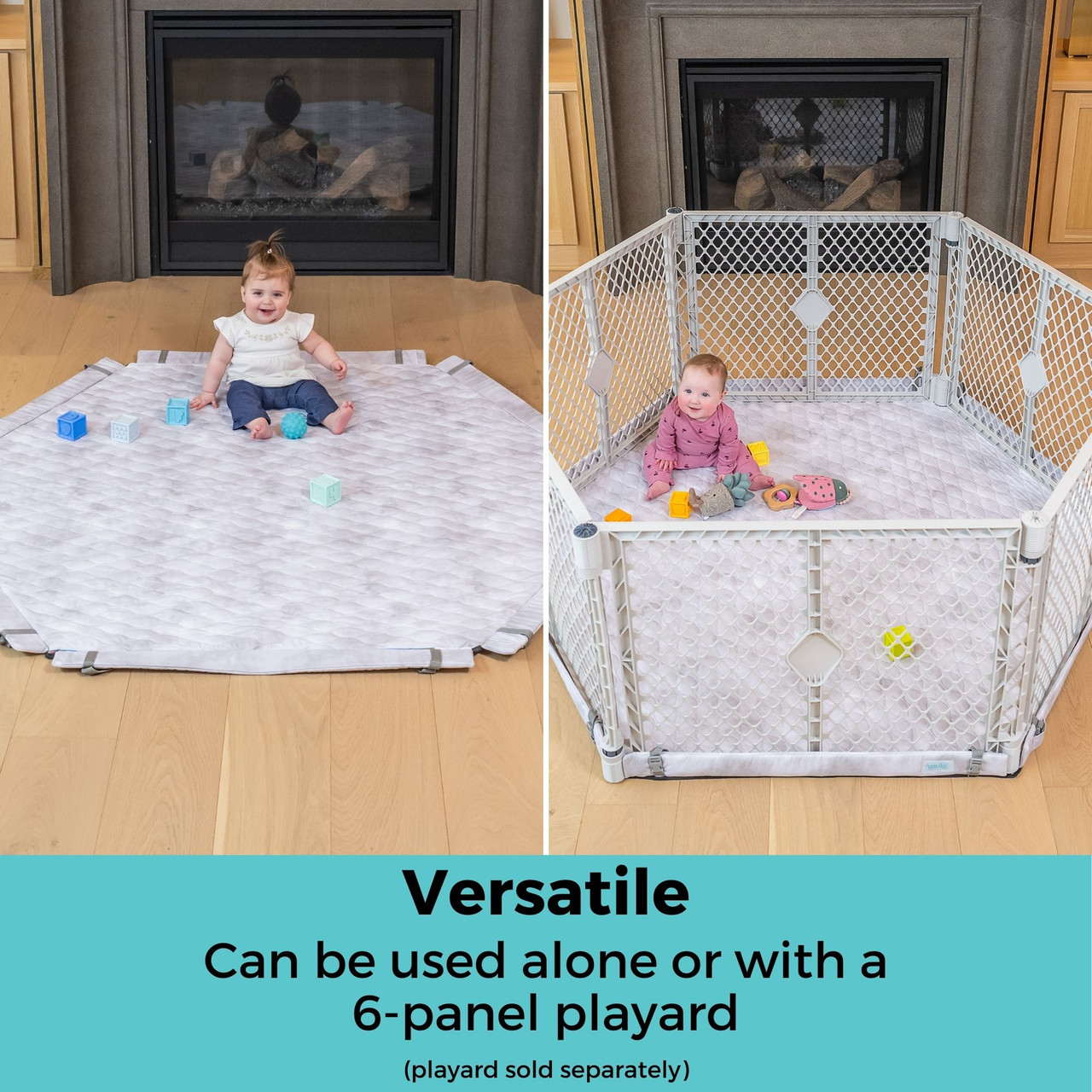 プレイマット NORTH America 海外 Toddleroo by North States SecureMat Clouds Hexagon Play Mat