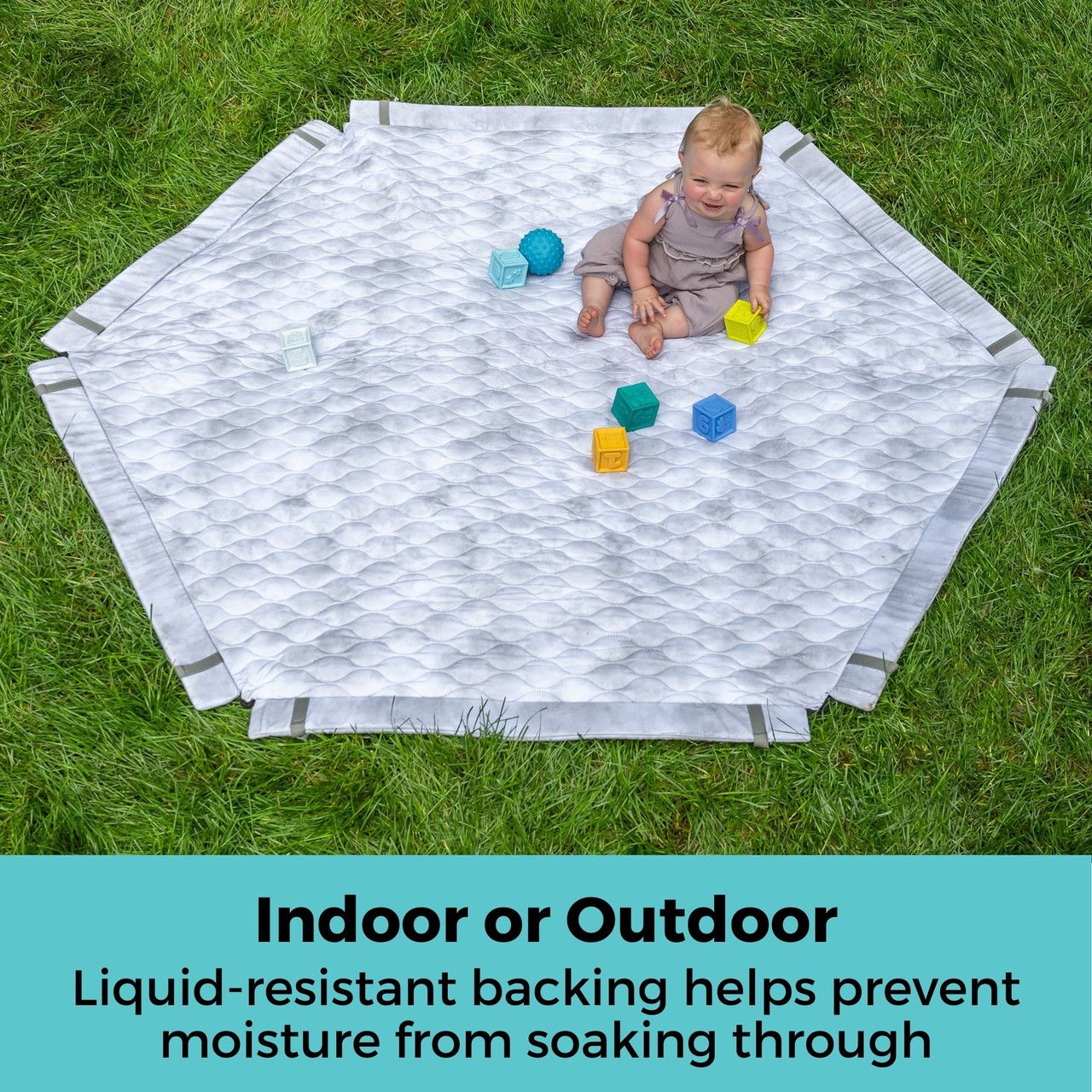 Toddleroo by North States SecureMat Clouds Hexagon Play Mat