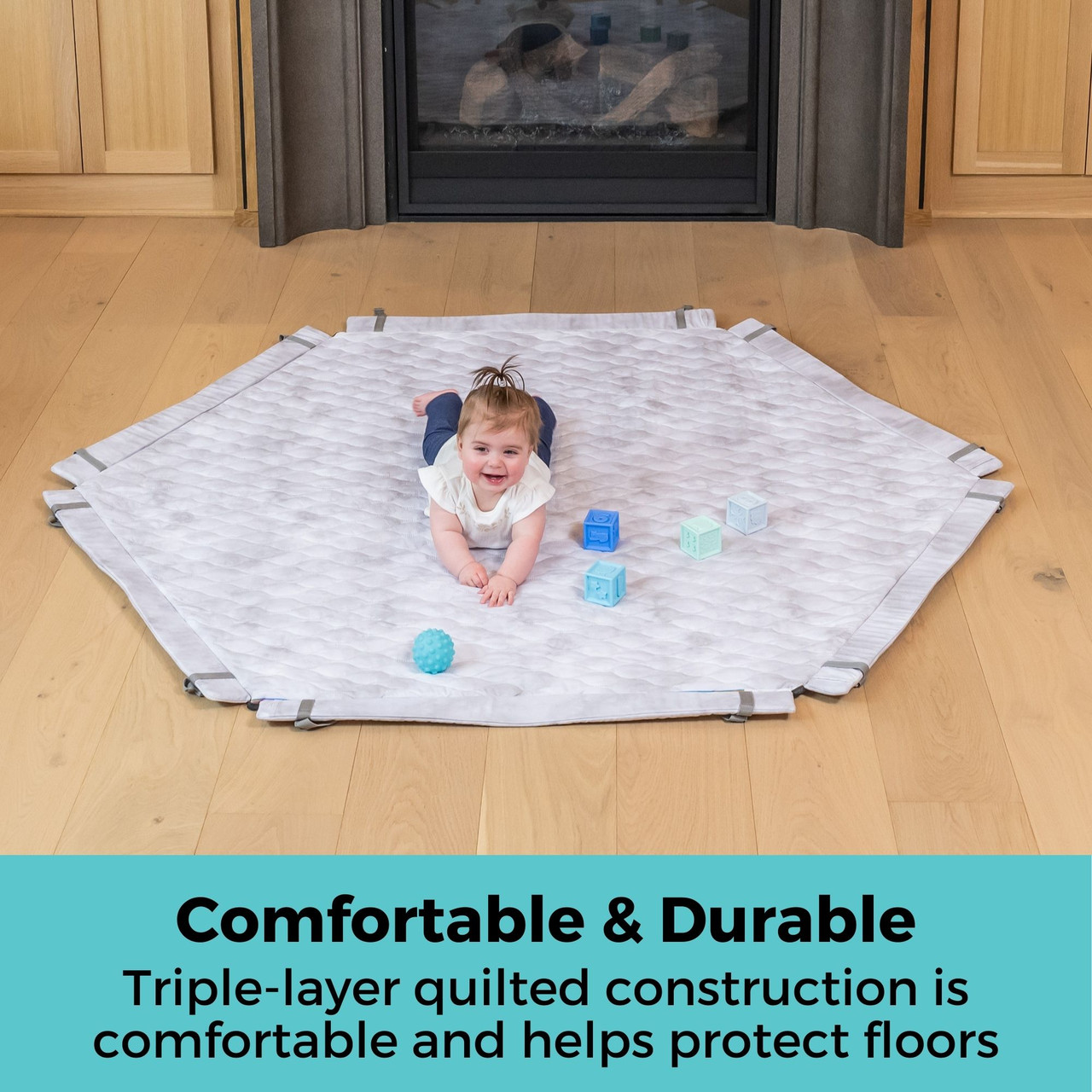 Toddleroo by North States Superyard® Nook Play Yard with Clouds