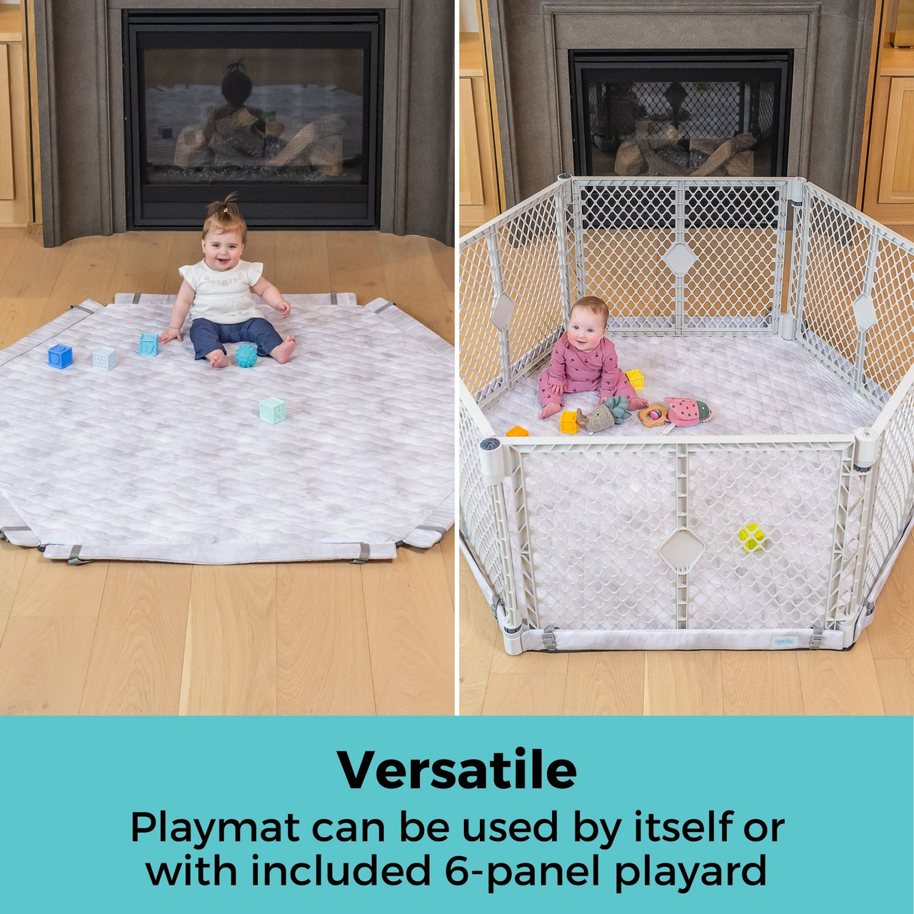 Toddleroo by North States Superyard® Nook Play Yard with Clouds