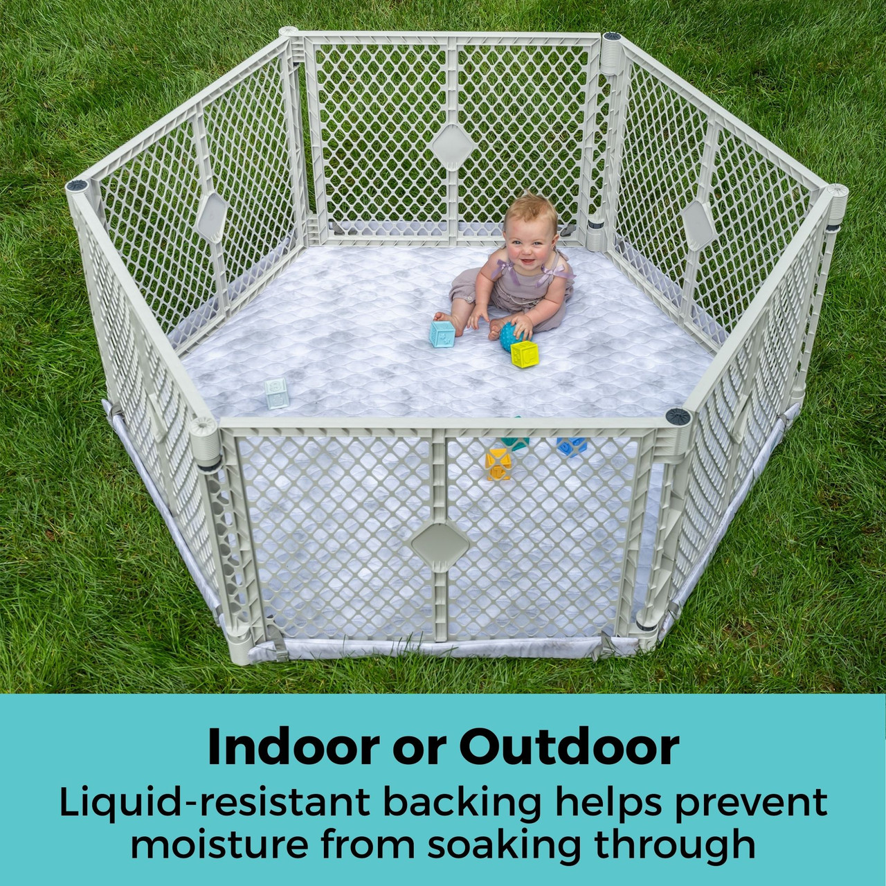 Toddleroo by North States Superyard® Nook Play Yard with Clouds