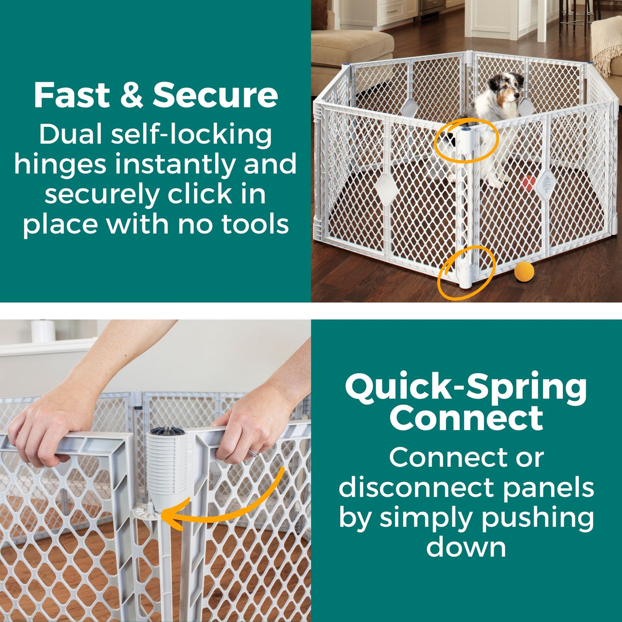North States MyPet Petyard Protect with Graphite SecureMat - North