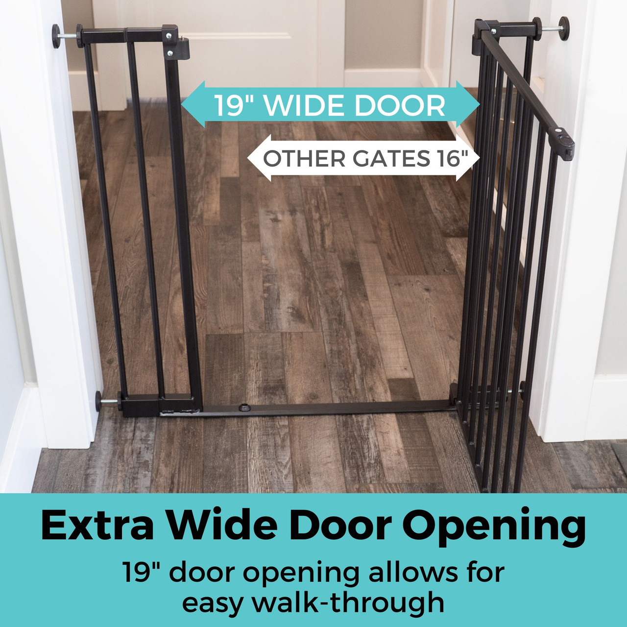 Toddleroo by North States StepSafe Auto-Close Gate Black - North