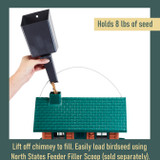 Large Log Cabin Birdfeeder Filling