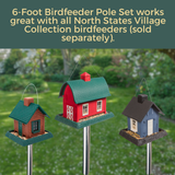 6-Foot Birdfeeder Pole: 6-Foot Birdfeeder Pole Set works great with all North States Village Collection birdfeeders (sold separately). 