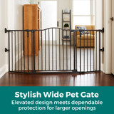 Extra-Wide Windsor Arch Universal Fit Pet Gate: Stylish Wide Pet Gate - elevated design meets dependable protection for larger openings.