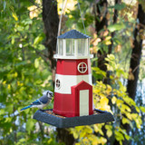 Large Red/White Lighthouse Birdfeeder
