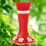 Wildflower Glass 20 oz. Hummingbird Feeder