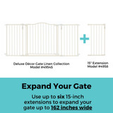 6-Bar Linen Extension for Deluxe Decor Gate: Expand Your Gate - use up to six 15-inch extensions to expand your gate up to 162 inches wide.