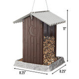 9210 Outhouse Birdfeeder Dimensions