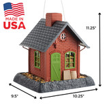 Old Town Pub Birdfeeder: Made in USA, Dimensions: 9.5" long, 10.25" wide, 11.25" tall. 