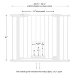 Wide Walk Thru EasyPass Pet Gate With Autoclose Dimensions