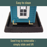 Lakeside Cabin Birdfeeder easy to clean