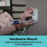 Deluxe Decor Gate Ivory: Hardware-Mount - gate must be installed with screws (tools required).