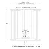 Tall & Wide WalkThrough Easy Pass Pet Gate Dimensions