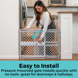 Supergate Explorer: Easy to Install - pressure-mounted gate installs quickly with no tools - great for doorways & hallways.