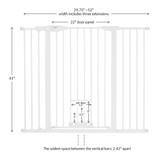 Extra Tall & Wide Walk Thru EasyPass Pet Gate Dimensions