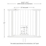 Wide Walk Thru EasyPass Pet Gate Dimensions