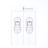 Replacement Mounting Template - Deluxe Decor Universal Fit Gate, Gathered Home Gate and Extra-Wide Windsor Arch Universal Fit Pet Gate