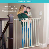 Tall Easy Swing & Lock Gate Series 2 - Installation: Extra secure, hardware mount (tools required)