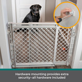 2-In-1 Easy Swing Petgate Gray - Hardware mounting provides extra security - all hardware included