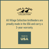 Large Nautical Navy Lighthouse Birdfeeder Village Collection. All Village Collection birdfeeders are proudly made in the USA and carry a 3-year warranty. Made in USA.
