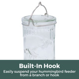 Starburst 26 oz. Hummingbird Feeder: Built-in hook - easily suspend your hummingbird feeder from a branch or hook.