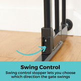 StepSafe Clear Walk-Thru Gate - Swing Control - swing control stopper lets you choose which direction the gate swings.