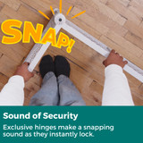 Paws Petyard Two Panel Extension: SNAP! Sound of security. Exclusive hinges make a snapping sound as they instantly lock. 