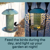 North States Nature's Yard Sage Solar Lantern Birdfeeder: Feed the birds during the day, and light up your garden at night!