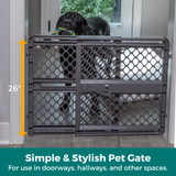 Essential  Petgate Fieldstone: Simple & Stylish Pet Gate - For use in doorways, hallways, and other spaces. 26" tall