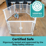 Superyard Classic Dove White: Certified Safe - rigorously tested and approved by the Baby Safety Alliance.