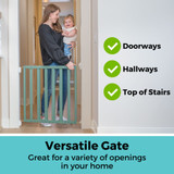 LuxeCraft Wood Gate Jack Pine Green: Versatile gate - great for a variety of openings in your home such as doorways, hallways, top of stairs.