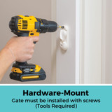 LuxeCraft Wood Gate Plum Purple: Hardware-mount - gate must be installed with screws (tools required).