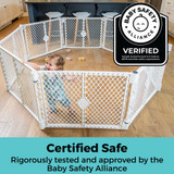 Superyard Two-Panel Extension Dove White: Certified Safe - rigorously tested and approved by the Baby Safety Alliance. 