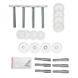 Hardware Package - StepSafe Extra-Wide Auto-Close Gate White