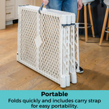 Toddleroo by North States Superyard Ultimate Dove White: Portable - Folds quickly and includes a carry strap for easy portability.