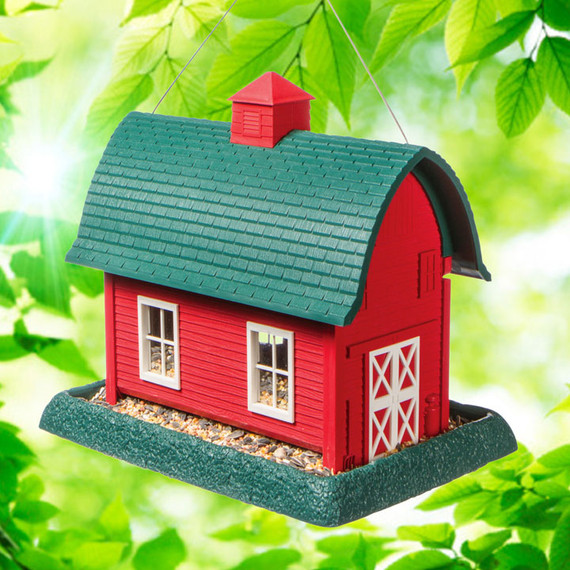 Large Red Barn Birdfeeder