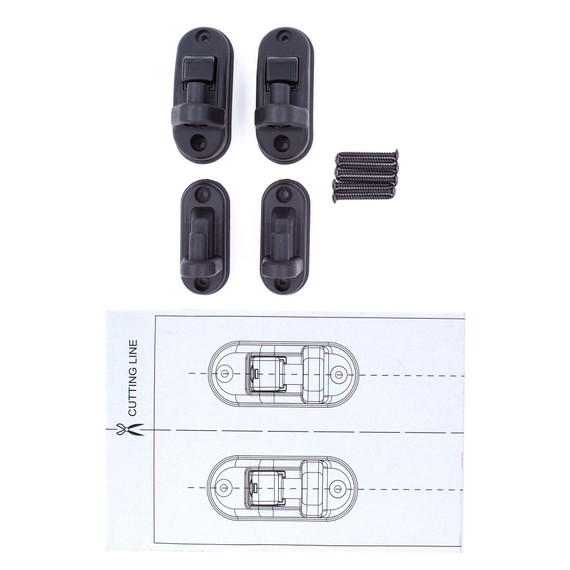 Hardware Package for Deluxe Decor Universal Fit Gate black, Gathered Home Gate and Extra-Wide Windsor Arch Universal Fit Pet Gate